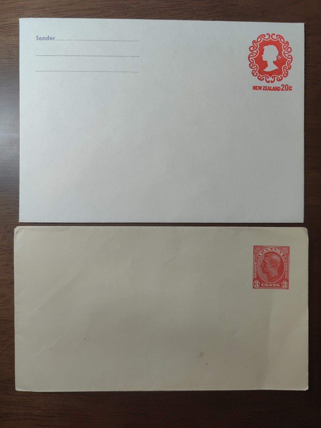 外国邮品精品专场（秒杀）第①②场 加拿大1937年乔治6世像邮封'新西兰英女皇头像邮封