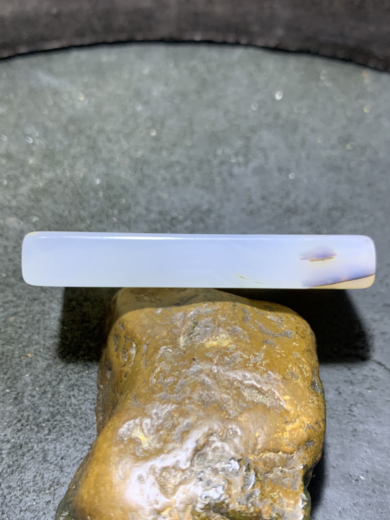精美高玉化马达加斯加海洋玉髓草花纹牌子一个！