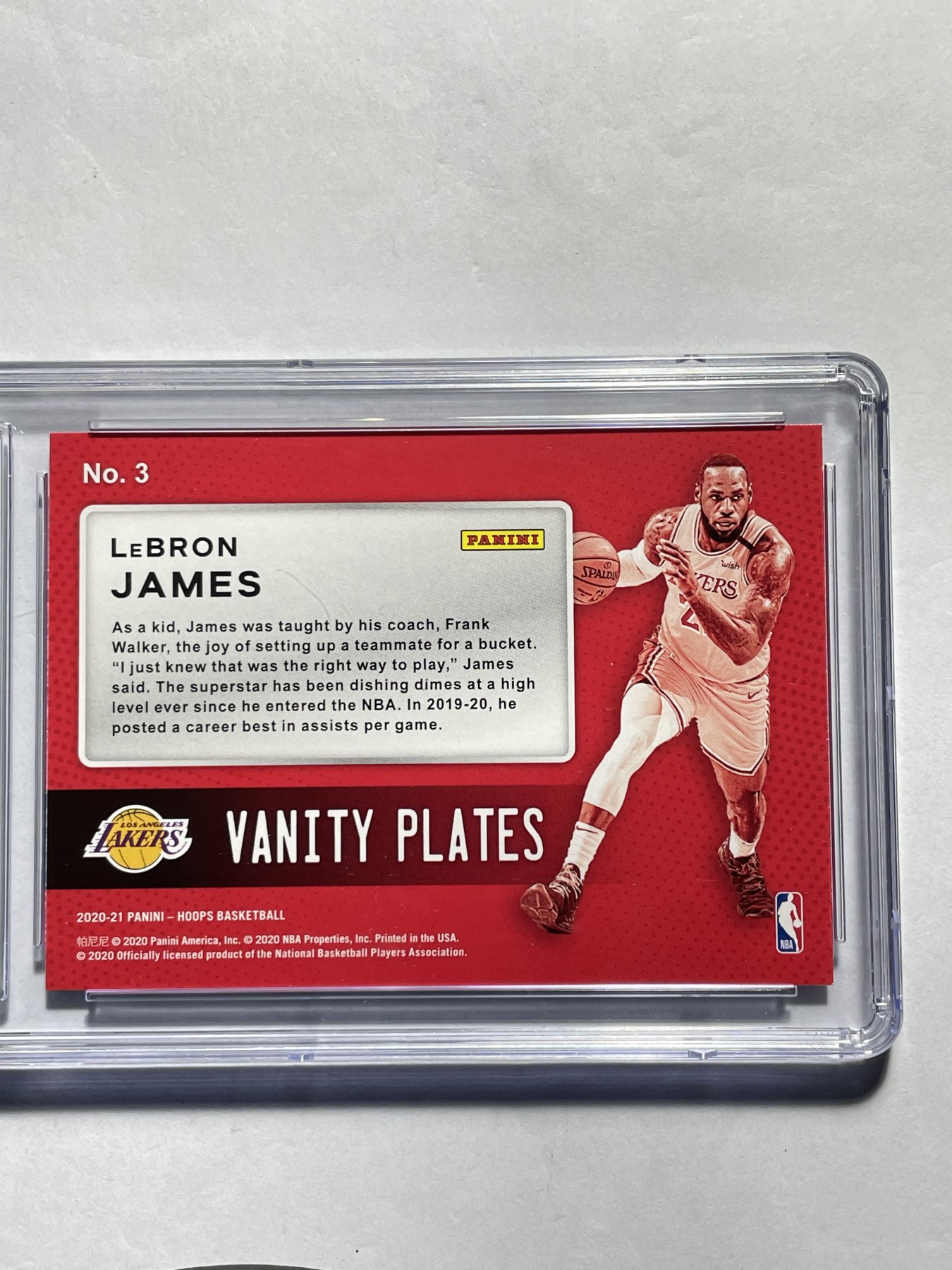 【德藏】·第5期 ·卡牌拍卖 -{ NBA,MLB,WWE···超多亲签卡 } 全场包邮 Panini 2020-21赛季 Hoops 洛杉矶湖人队 勒布朗·詹姆斯 特卡 CSG 9