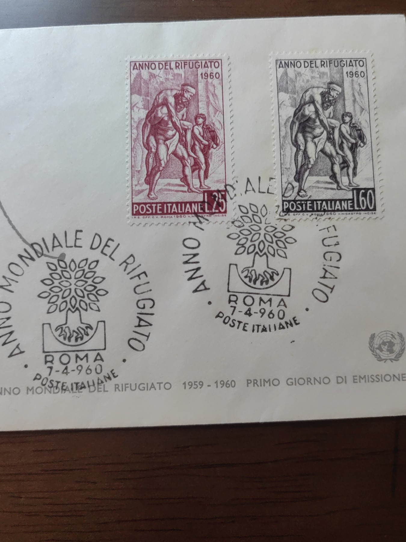 外国邮品精品专场（秒杀）第①②场 1960-4-7国际难民年纪念邮封涉及多个国家（摩洛哥'西德'希腊'卢堡森'瑞典'意大利）6件