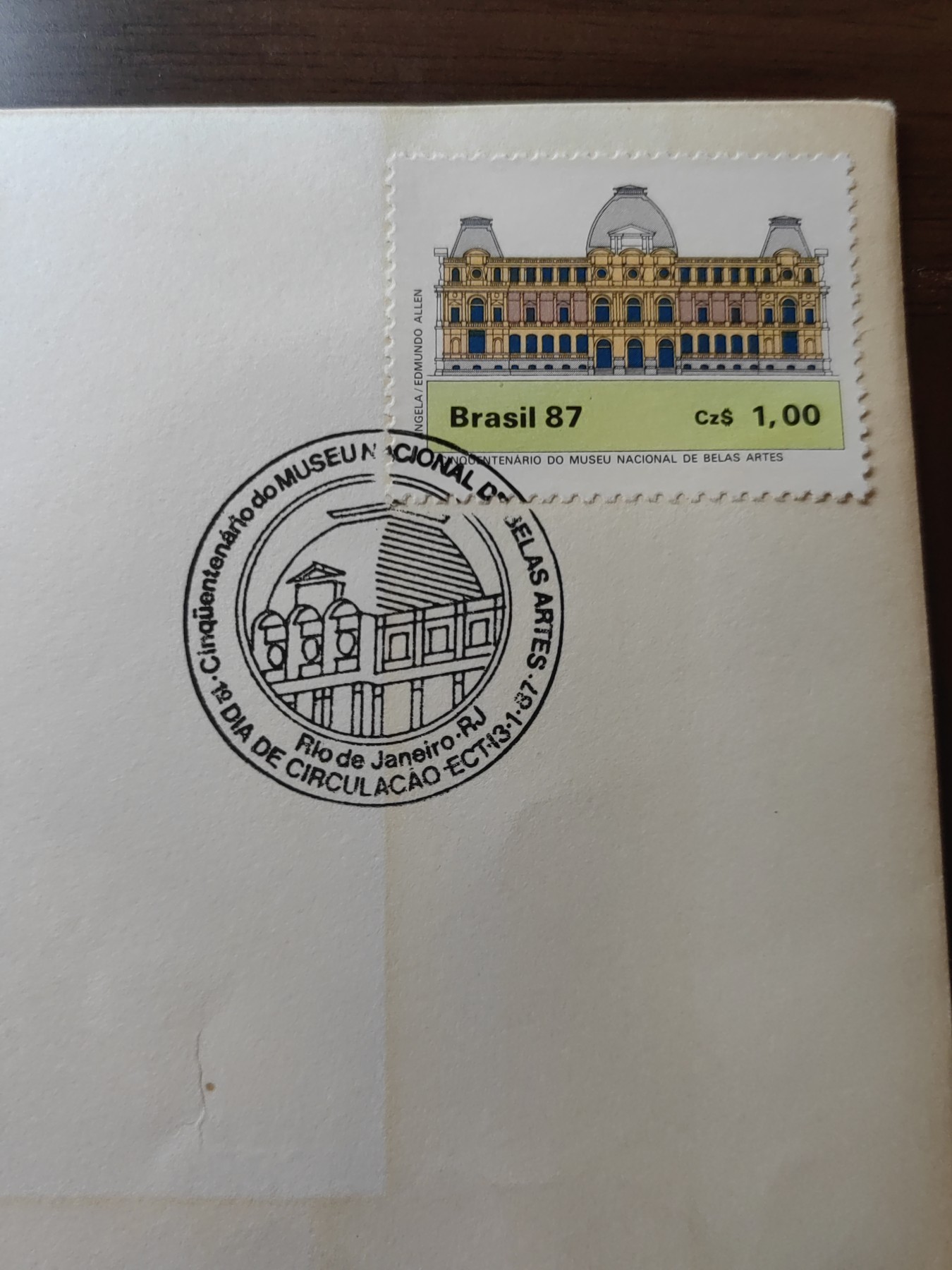 外国邮品精品专场（秒杀）第①②场 巴西1987 国立美术馆五十周年纪念邮封