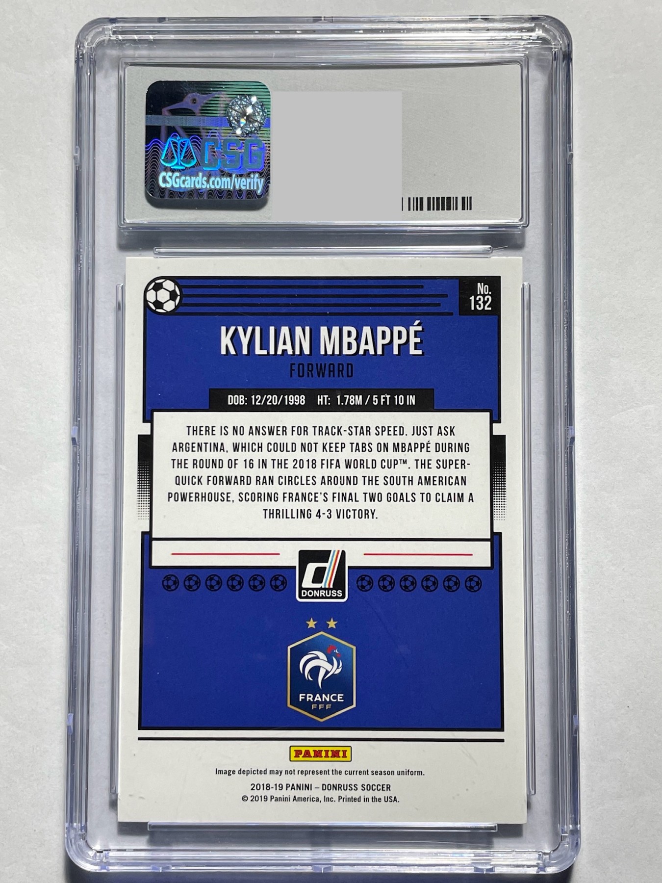 【德藏】·第5期 ·卡牌拍卖 -{ NBA,MLB,WWE···超多亲签卡 } 全场包邮 Panini Donruss 2018-19赛季 法国 姆巴佩 CSG 9