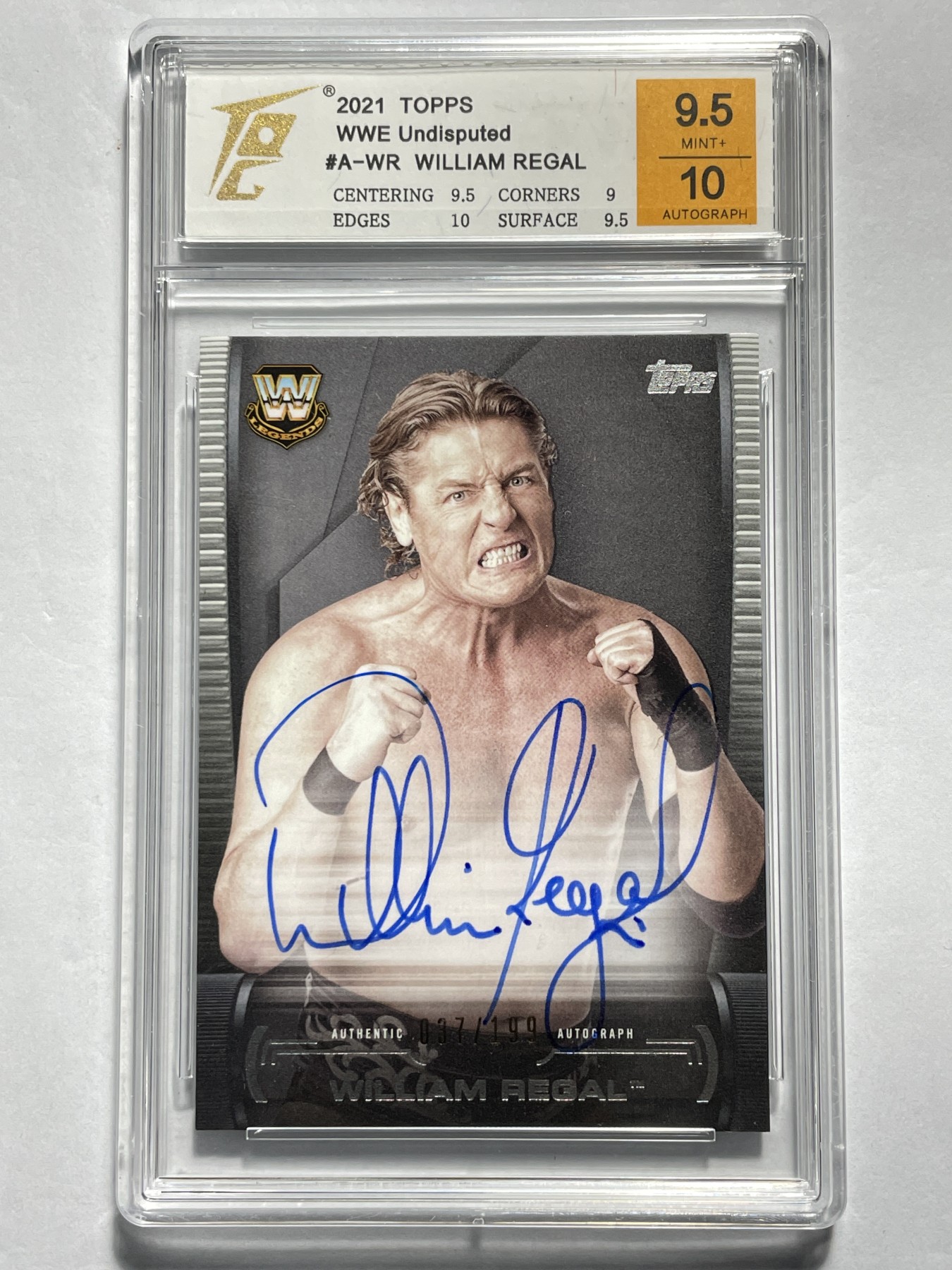 【德藏】·第5期 ·卡牌拍卖 -{ NBA,MLB,WWE···超多亲签卡 } 全场包邮 Topps 2021 WWE WILLIAM REGAL 199编 亲签限编卡 卡签 TQG 9.5 签名10