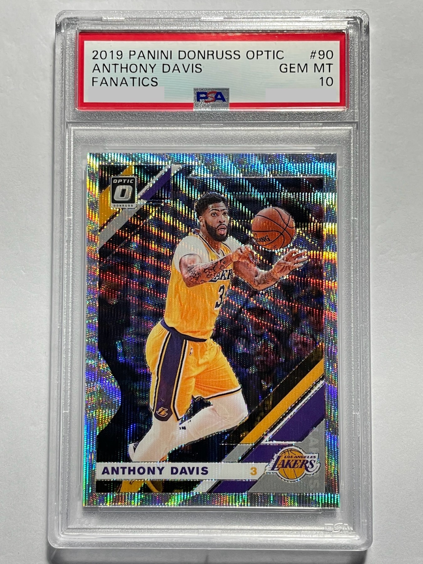 【德藏】·第5期 ·卡牌拍卖 -{ NBA,MLB,WWE···超多亲签卡 } 全场包邮 Panini 2019 Donruss 洛杉矶湖人队 浓眉 安东尼·戴维斯 折射特卡 PSA 10