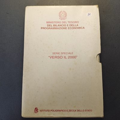0起1加-纯粹捡漏拍-244双节炸场包邮连拍第八场神圣降临的最强返场 - 意大利1998-2000年千禧年6枚银币官方套币-盒证全