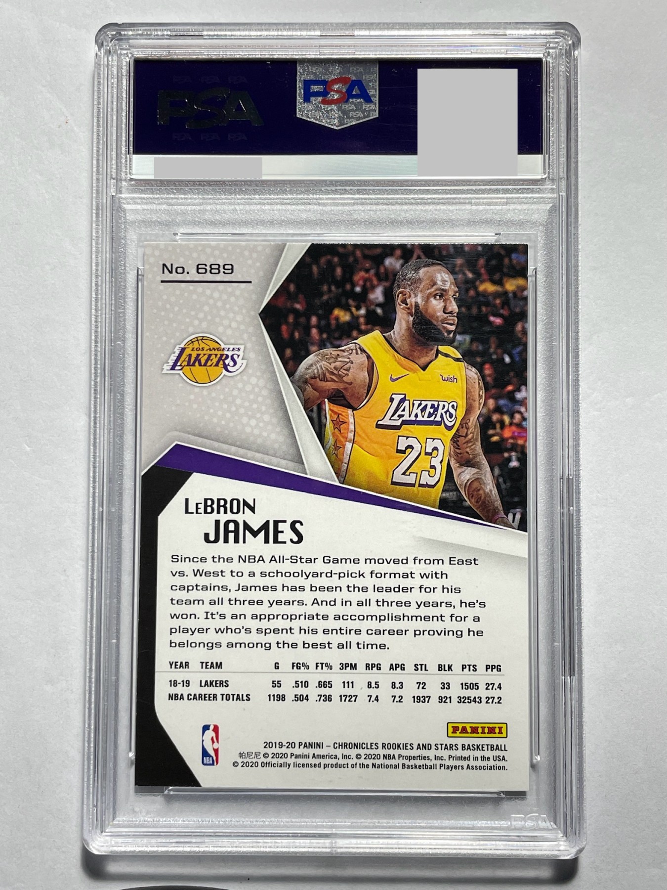 【德藏】·第5期 ·卡牌拍卖 -{ NBA,MLB,WWE···超多亲签卡 } 全场包邮 Panini 2019 编年史 洛杉矶湖人队 勒布朗·詹姆斯 特卡 PSA 9