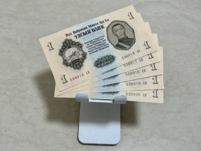 拍拍乐10月第2周 - 蒙古第一套纸币，1图，5连号，016-020