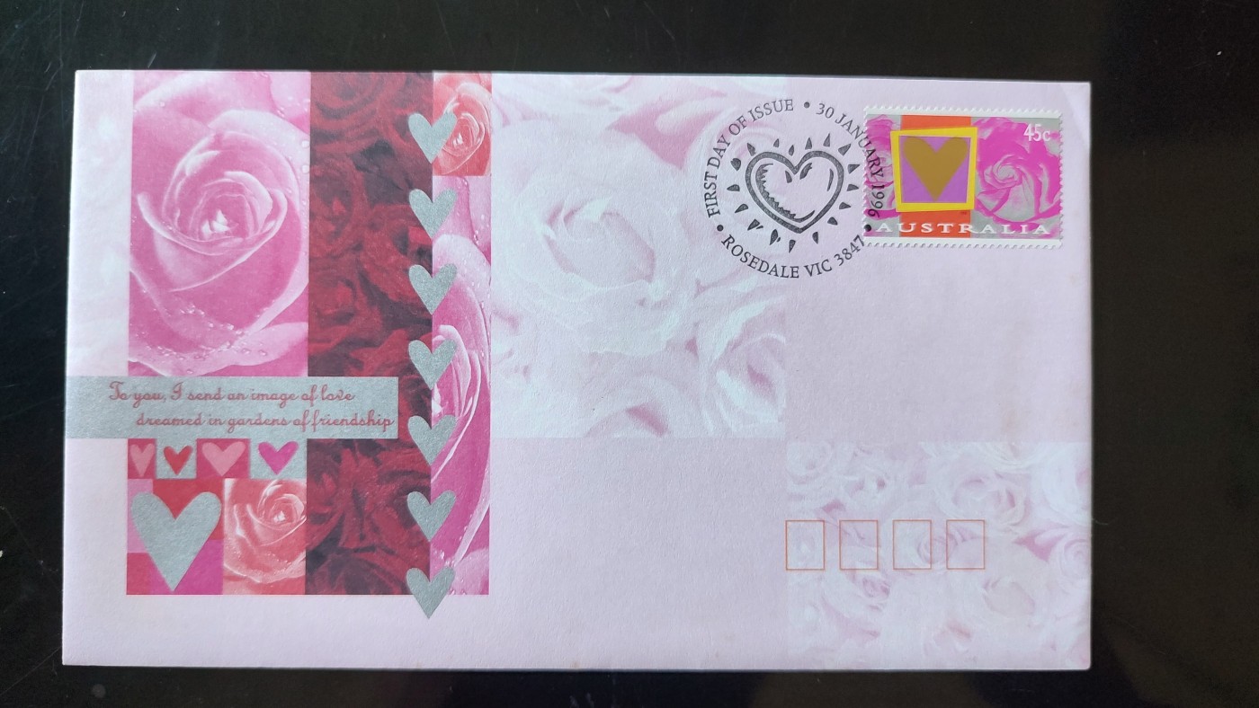 一月邮币社第五期拍卖国际邮票专场 1996年澳大利亚心形首日封