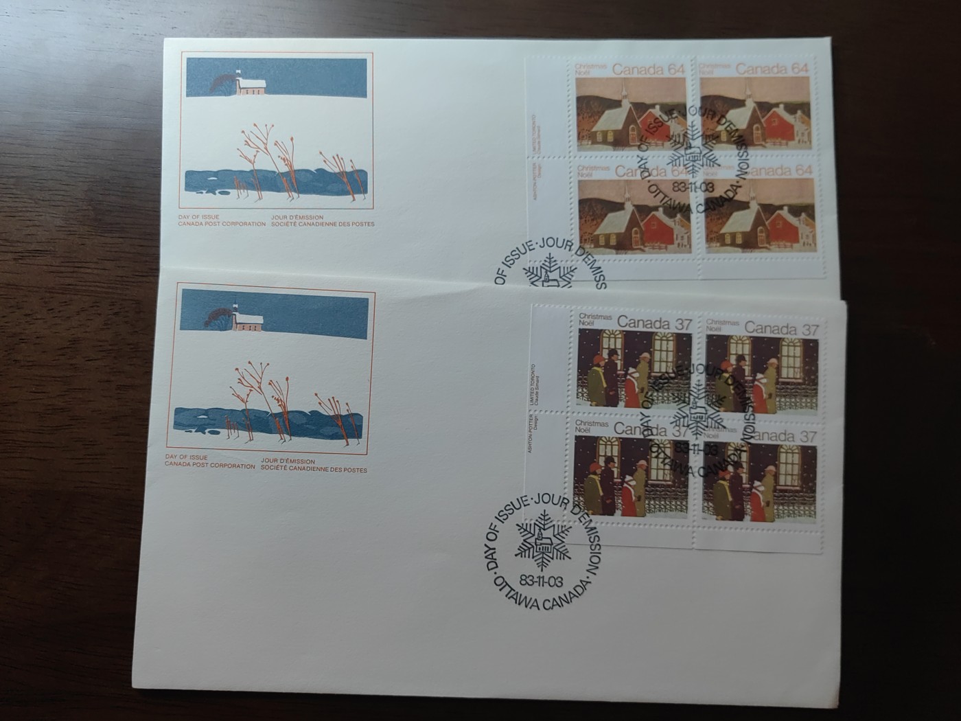 外国邮品精品专场（秒杀）第①②场 1983年加拿大圣诞快乐纪念邮封