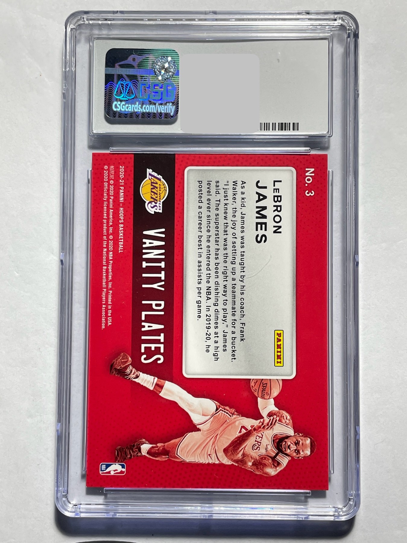 【德藏】·第5期 ·卡牌拍卖 -{ NBA,MLB,WWE···超多亲签卡 } 全场包邮 Panini 2020-21赛季 Hoops 洛杉矶湖人队 勒布朗·詹姆斯 特卡 CSG 9