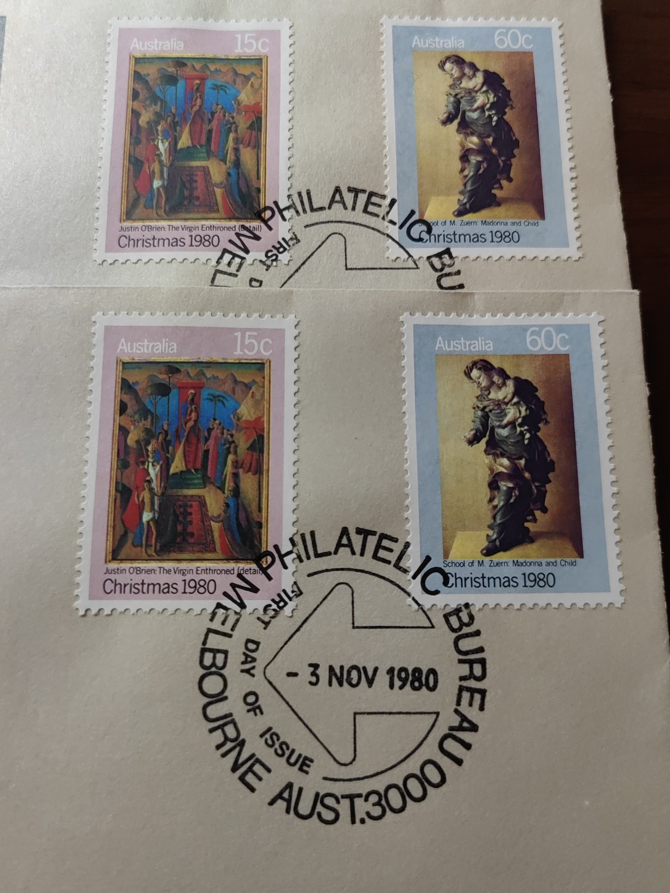 外国邮品精品专场（秒杀）第①②场 1980年 澳大利亚 圣诞节快乐邮封