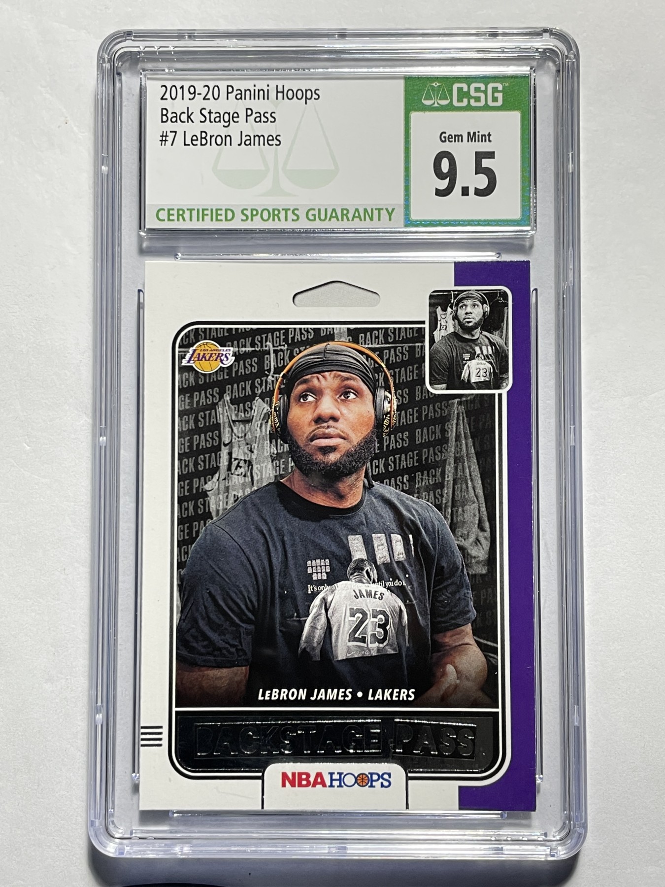 【德藏】·第5期 ·卡牌拍卖 -{ NBA,MLB,WWE···超多亲签卡 } 全场包邮 Panini 2019-20赛季 Hoops 洛杉矶湖人队 勒布朗·詹姆斯 特卡 CSG 9.5