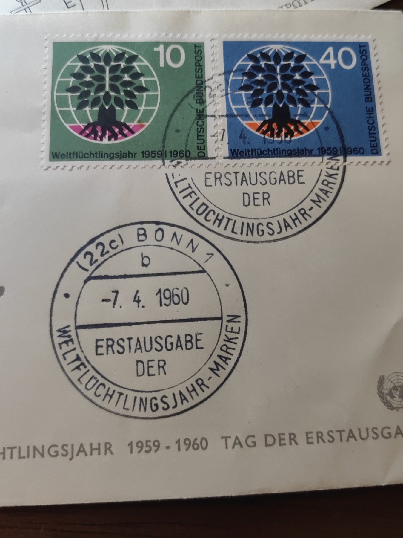 外国邮品精品专场（秒杀）第①②场 1960-4-7国际难民年纪念邮封涉及多个国家（摩洛哥'西德'希腊'卢堡森'瑞典'意大利）6件