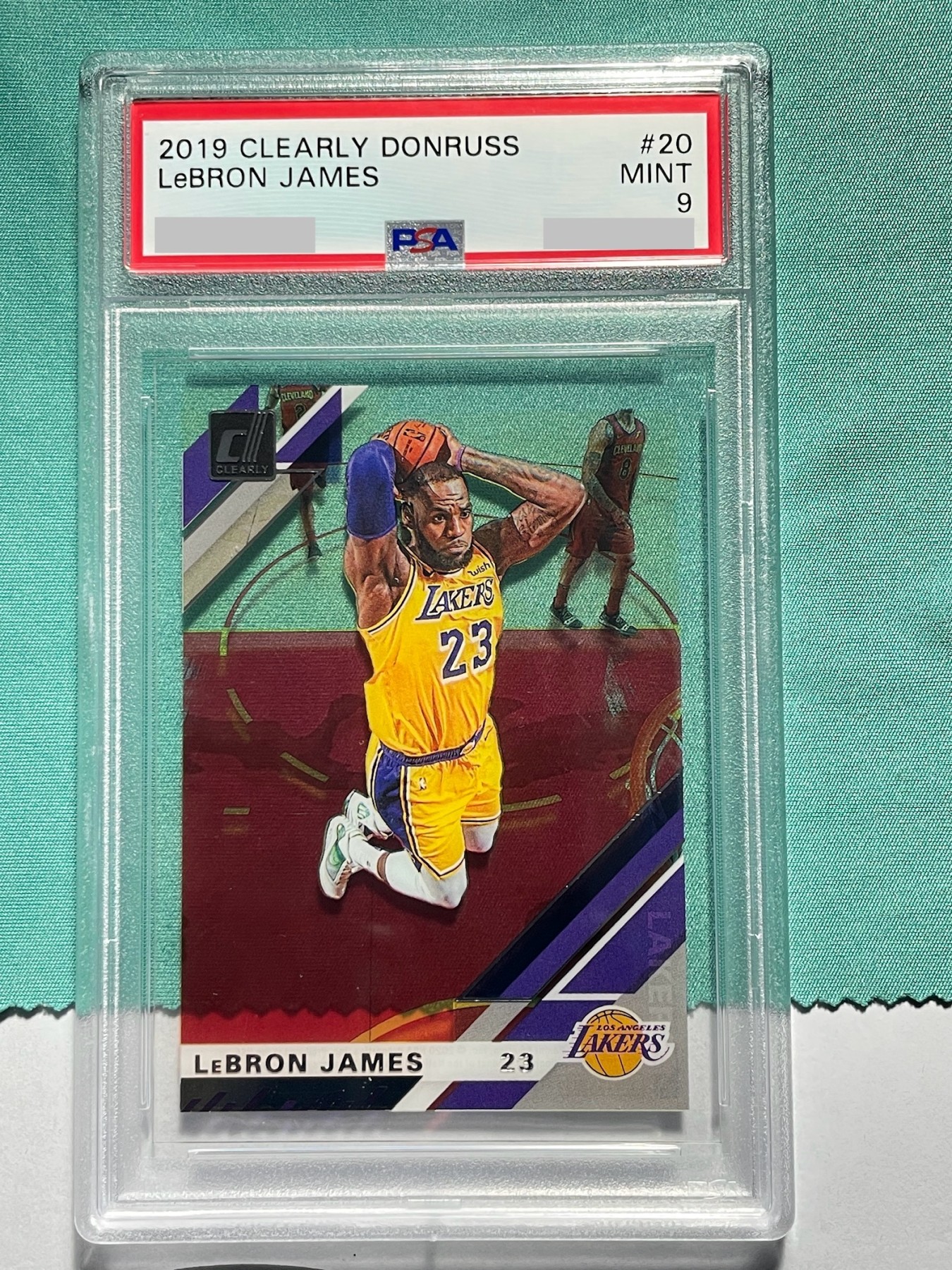 【德藏】·第5期 ·卡牌拍卖 -{ NBA,MLB,WWE···超多亲签卡 } 全场包邮 Panini 2019 Donruss 洛杉矶湖人队 勒布朗·詹姆斯 透明特卡 PSA 9