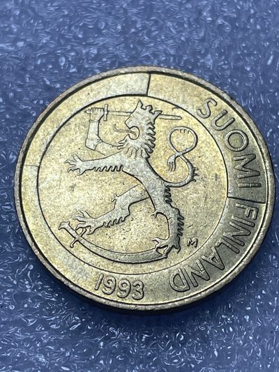 洪武诸明·稀奇钱币基地55场 - 1993年芬兰1马克（原铜光好品）
