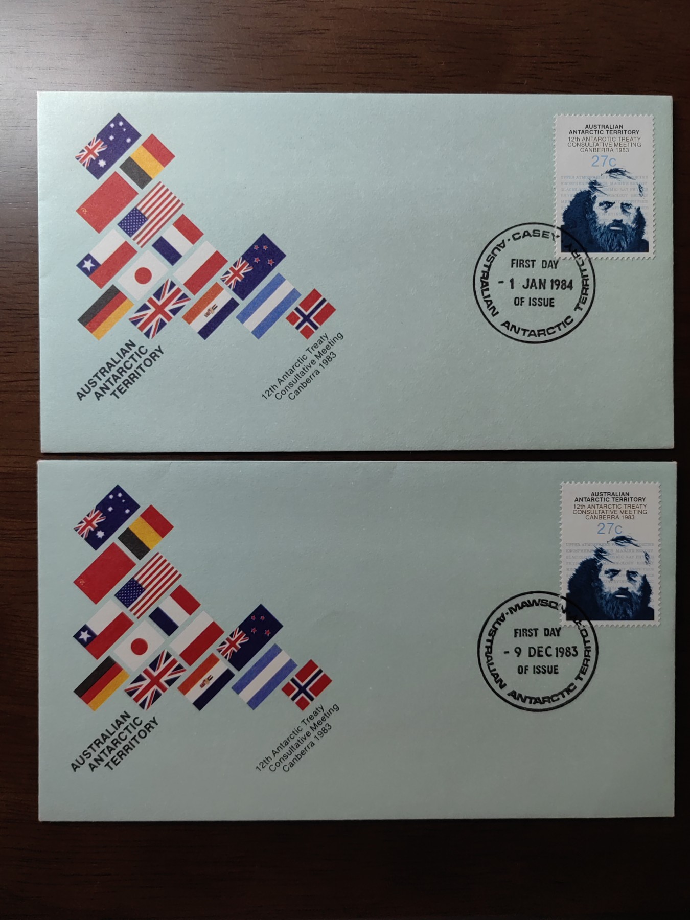 外国邮品精品专场（秒杀）第①②场 澳大利亚第12次南极条约 ， 1983年9月13日至27日。