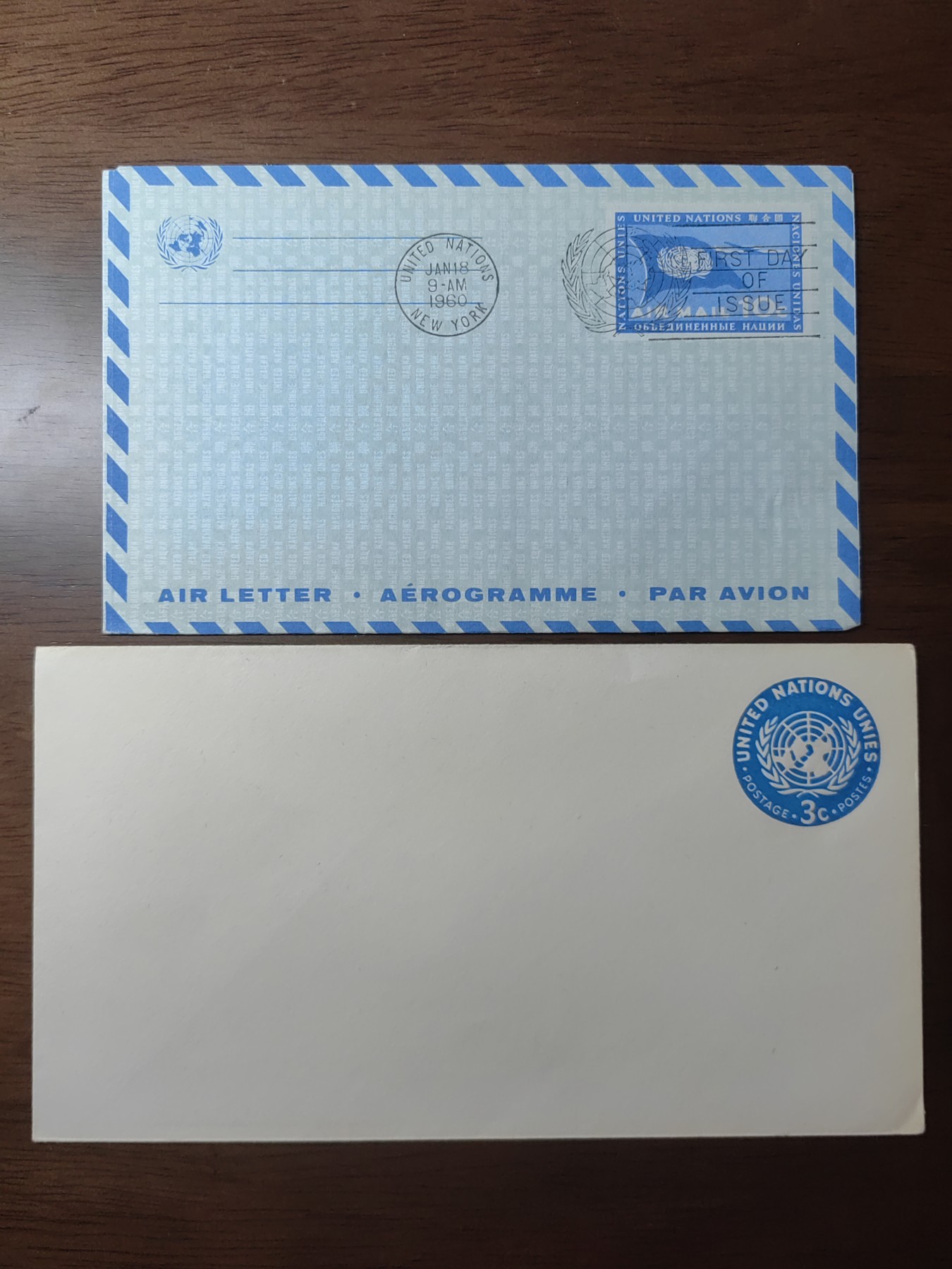 外国邮品精品专场（秒杀）第①②场 60年代联合国邮简封'邮封