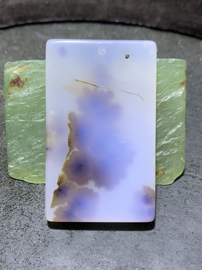 精美高玉化马达加斯加海洋玉髓草花纹牌子一个！ - 精美高玉化马达加斯加海洋玉髓草花纹牌子一个！