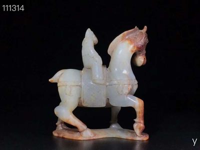 精品和田玉玉马摆件，雕工精湛，包浆老道，沁色完美，玉质温润细腻，收藏佳品！ 精品和田玉玉马摆件，雕工精湛，包浆老道，沁色完美，玉质温润细腻，收藏佳品！