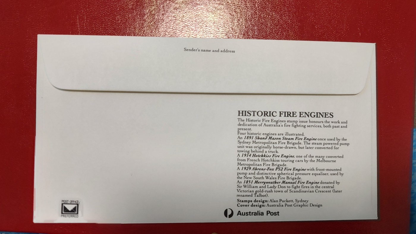 一月邮币社第五期拍卖国际邮票专场 1983年澳大利亚老爷车套票首日封