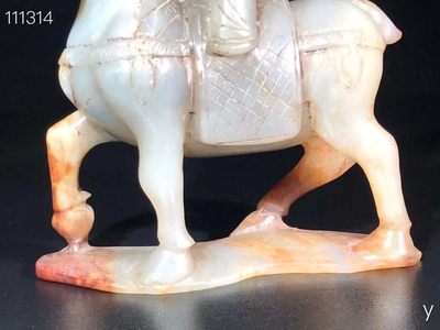 精品和田玉玉马摆件，雕工精湛，包浆老道，沁色完美，玉质温润细腻，收藏佳品！ 精品和田玉玉马摆件，雕工精湛，包浆老道，沁色完美，玉质温润细腻，收藏佳品！