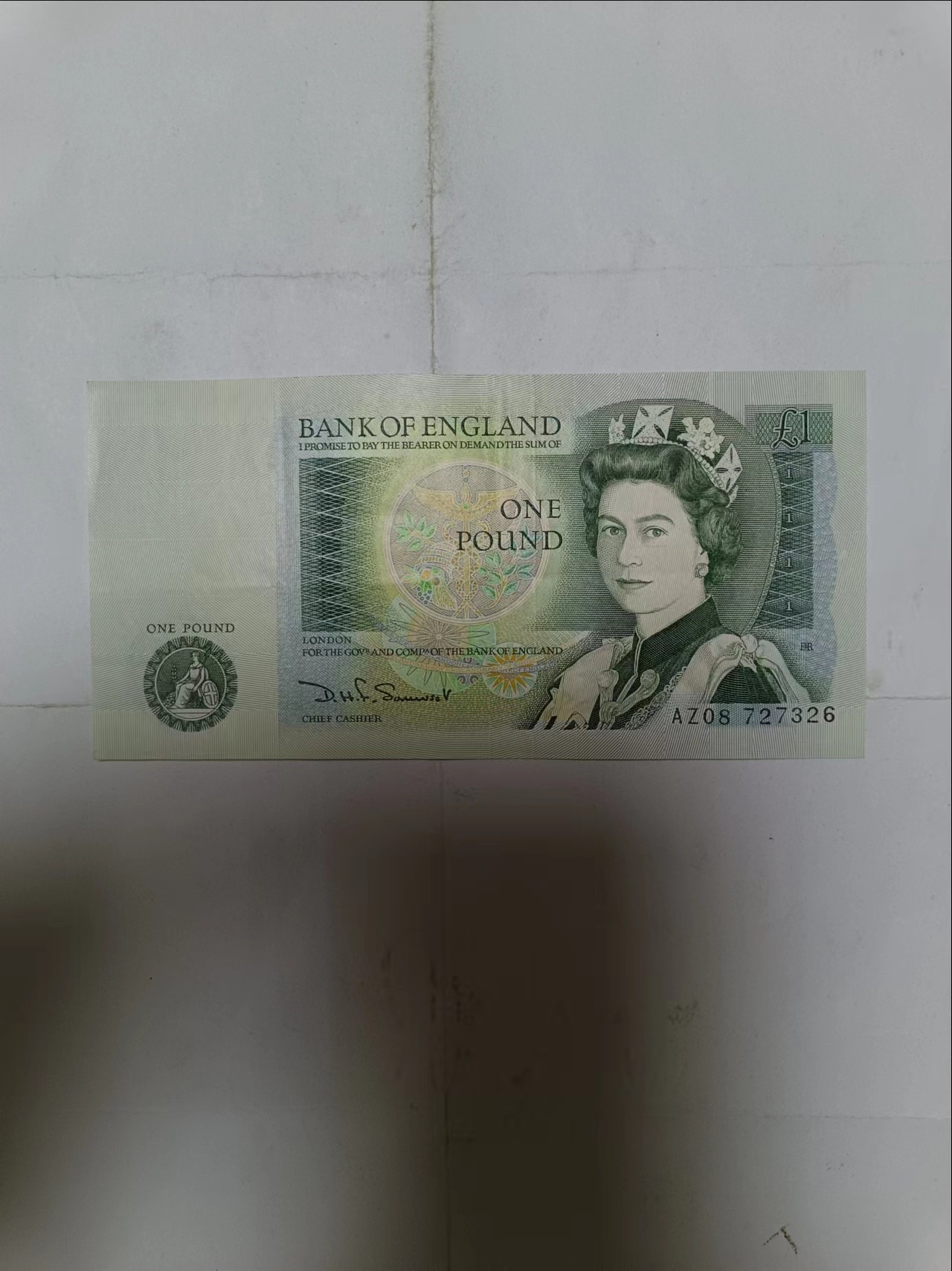 【20231009】非全新纸币第七十五场 英国D序列1镑，好品