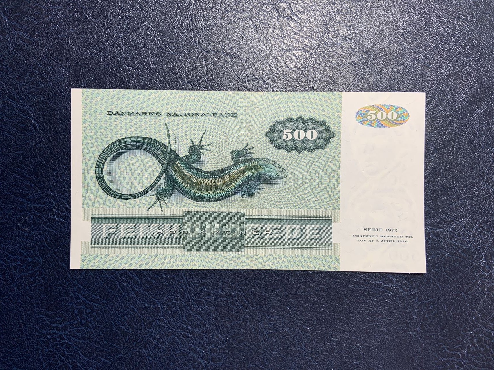 收藏联盟Quantum Auction 第295期拍卖  丹麦1988年500克朗 品相UNC- 大蜥蜴
