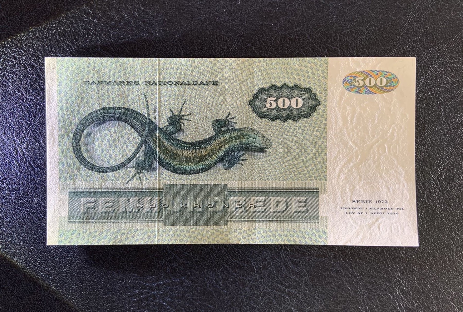收藏联盟Quantum Auction 第295期拍卖  丹麦1988年500克朗 品相UNC- 大蜥蜴