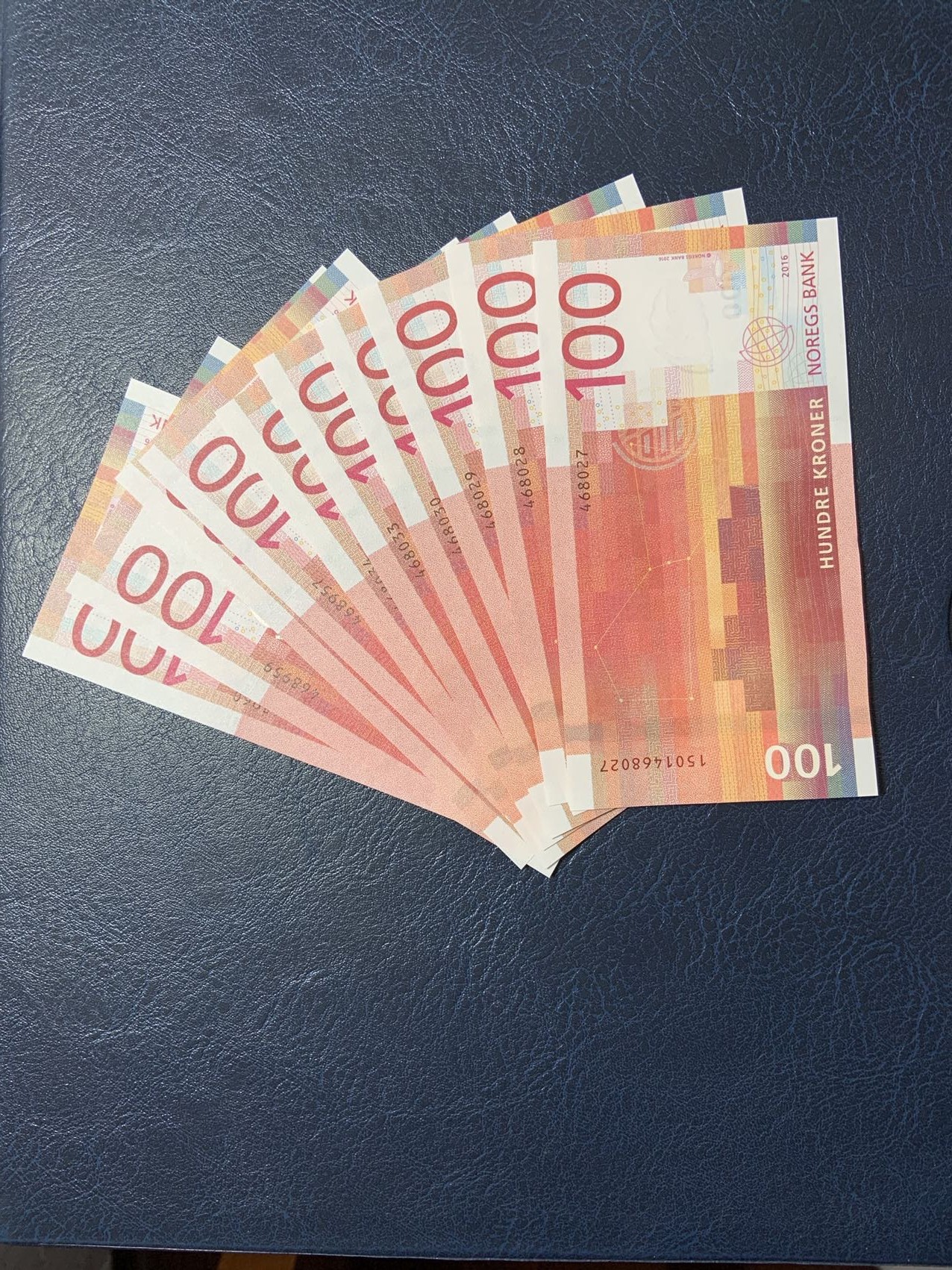 收藏联盟Quantum Auction 第295期拍卖  挪威2016年100克朗十张 品相全新UNC 