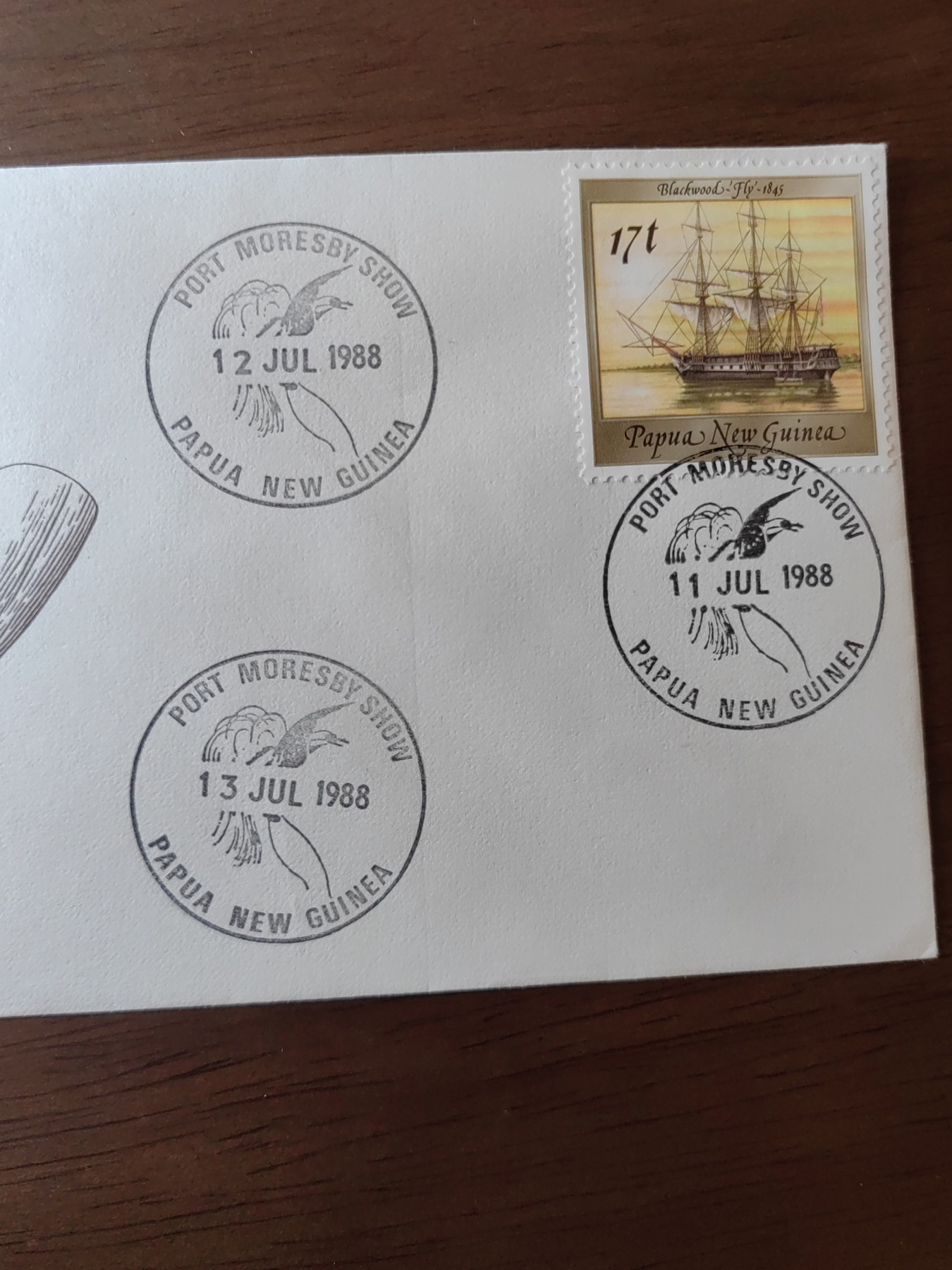 外国邮和小本票精品专场（秒杀和拍卖）第①⑥场 巴布新几内亚1989 特殊的邮戳纪念邮封