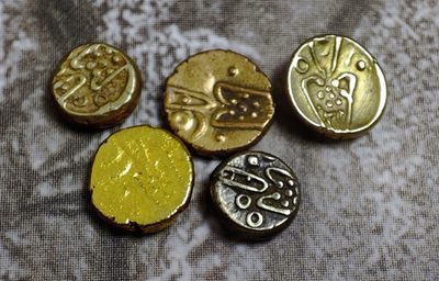 梧彩钱庄捡漏拍第12期 - 印度法兰金币一组5枚