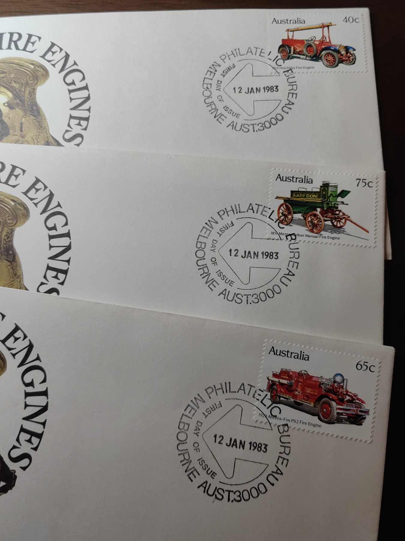 外国邮和小本票精品专场（秒杀和拍卖）第①⑥场 澳大利亚1983 消防车发展纪念邮封