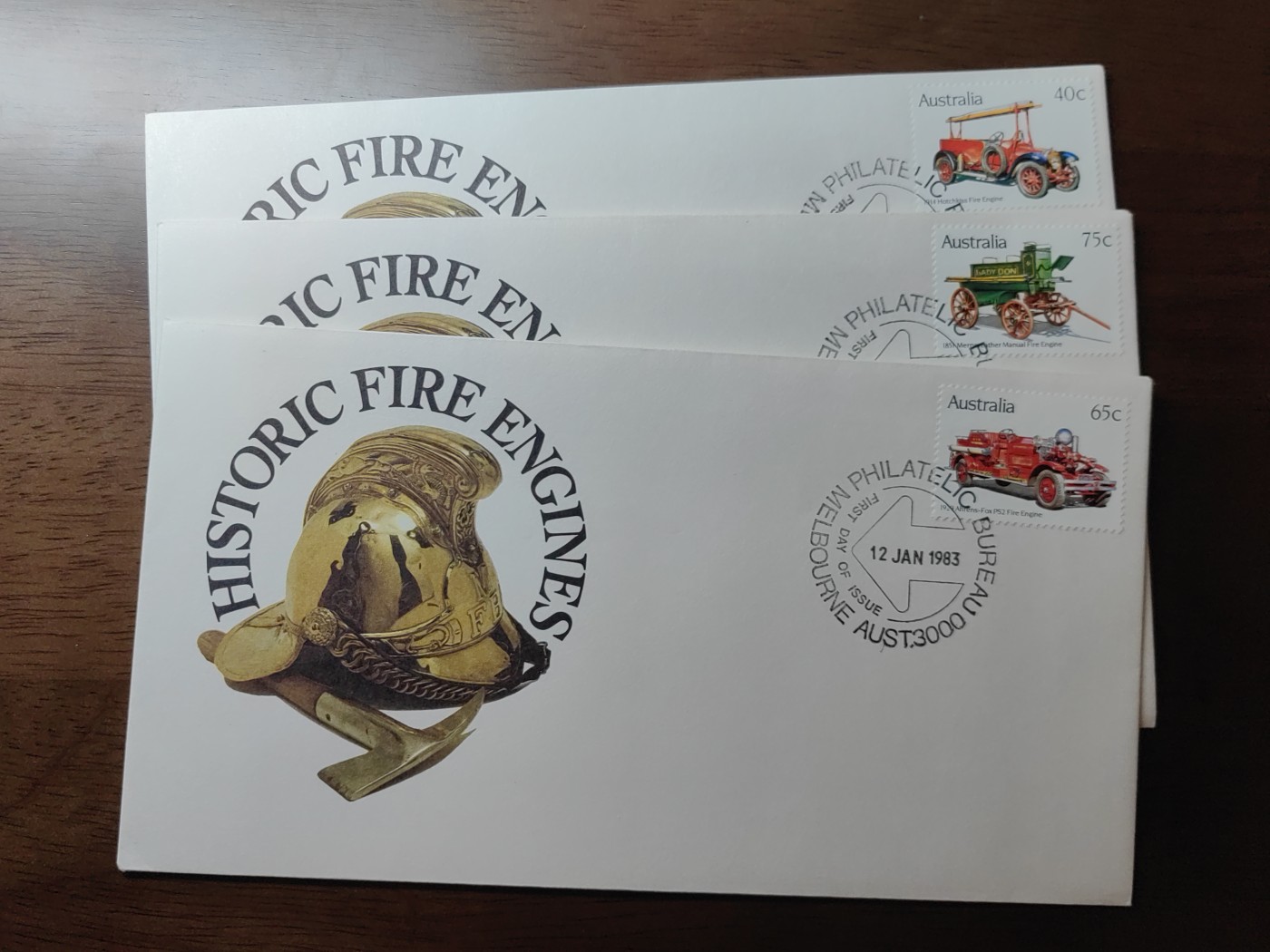 外国邮和小本票精品专场（秒杀和拍卖）第①⑥场 澳大利亚1983 消防车发展纪念邮封