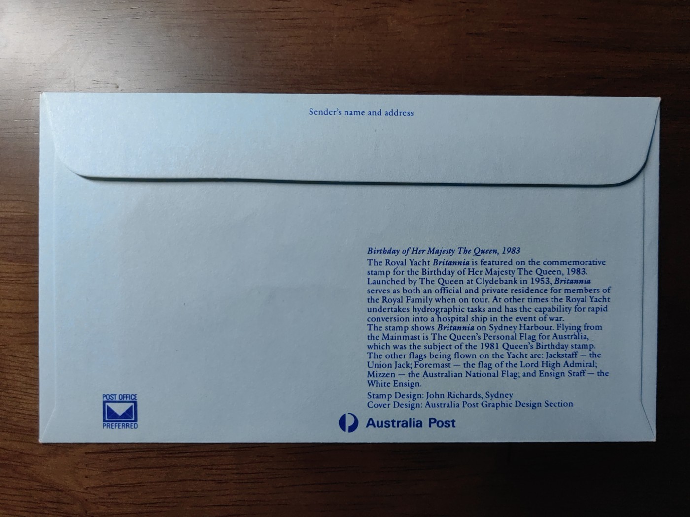 外国邮品精品专场（秒杀）第①③场 澳大利亚1983年 女王陛下生日