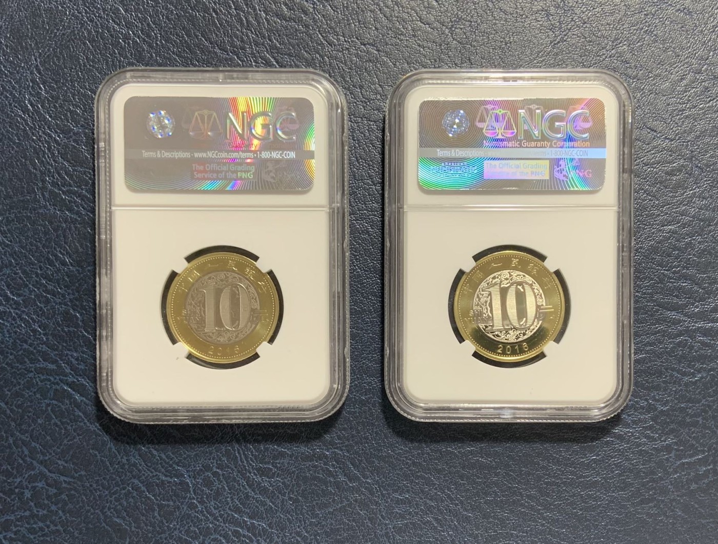 收藏联盟Quantum Auction 第295期拍卖  中国人民银行2016年猴年纪念币首发一对 NGC69 功夫熊猫标