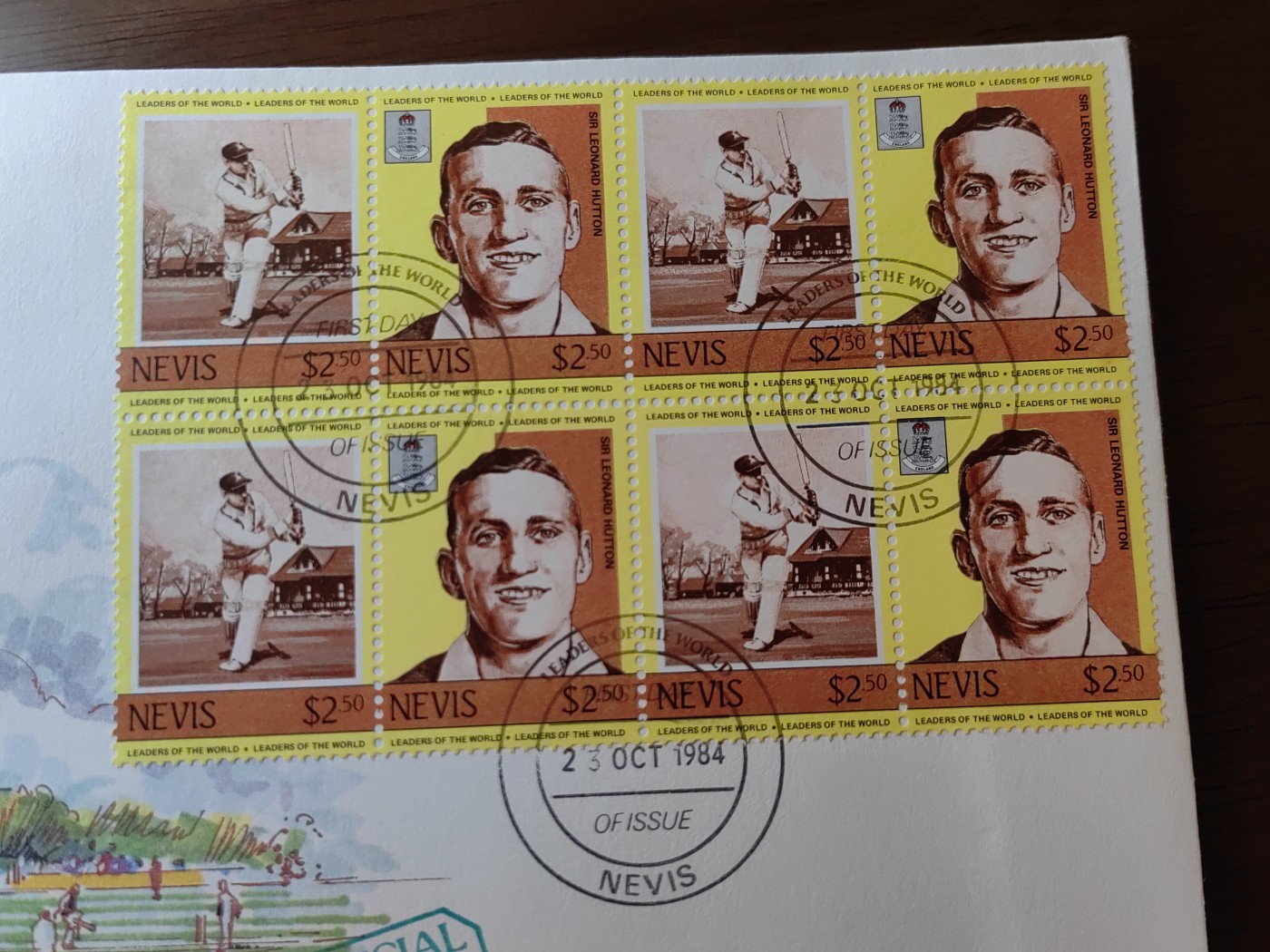 外国邮品精品专场（秒杀）第①③场 尼维斯1984 板球赛选手4件 