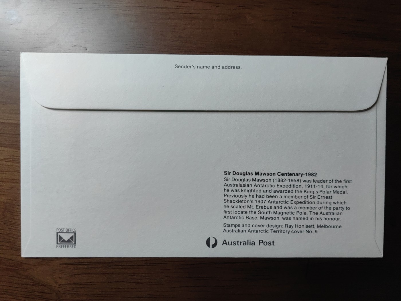 外国邮品精品专场（秒杀）第①③场 澳属南极1982 探险家莫森 