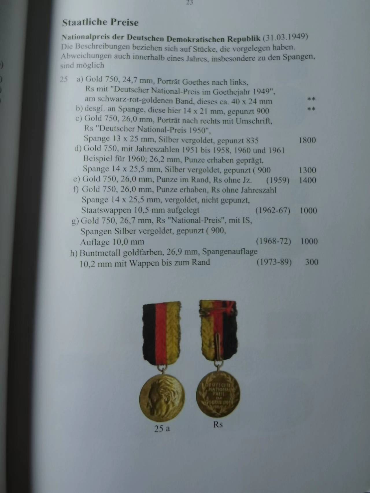 盛世勋华——号角文化勋章邮票专场拍卖第290期 东德国家荣誉 歌德奖金 高级国家勋赏 非常罕见 带原盒和勋略 1952年 章体750金标 上挂900银标 目录价1300欧参见图3