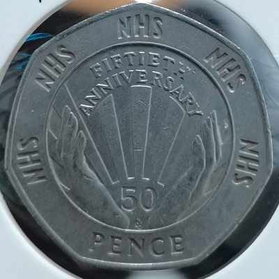 英国 1998年 50便士纪念币 品相如图 邮费自理 - 英国 1998年 50便士纪念币 品相如图 邮费自理
