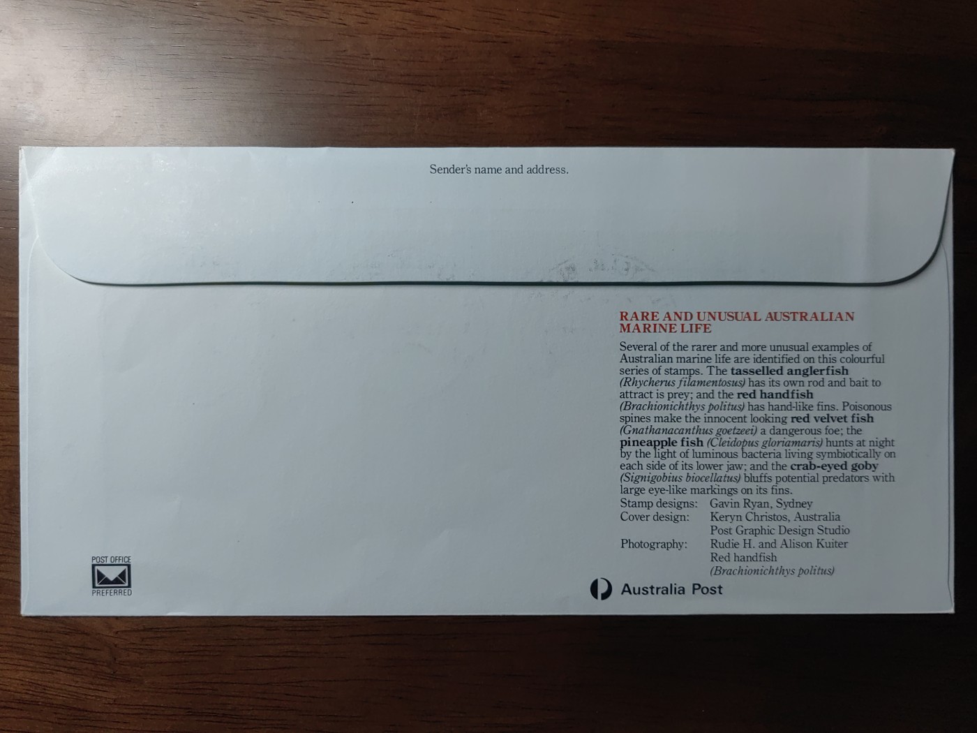 外国邮品精品专场（秒杀）第①③场 澳大利亚1985 海洋生物 