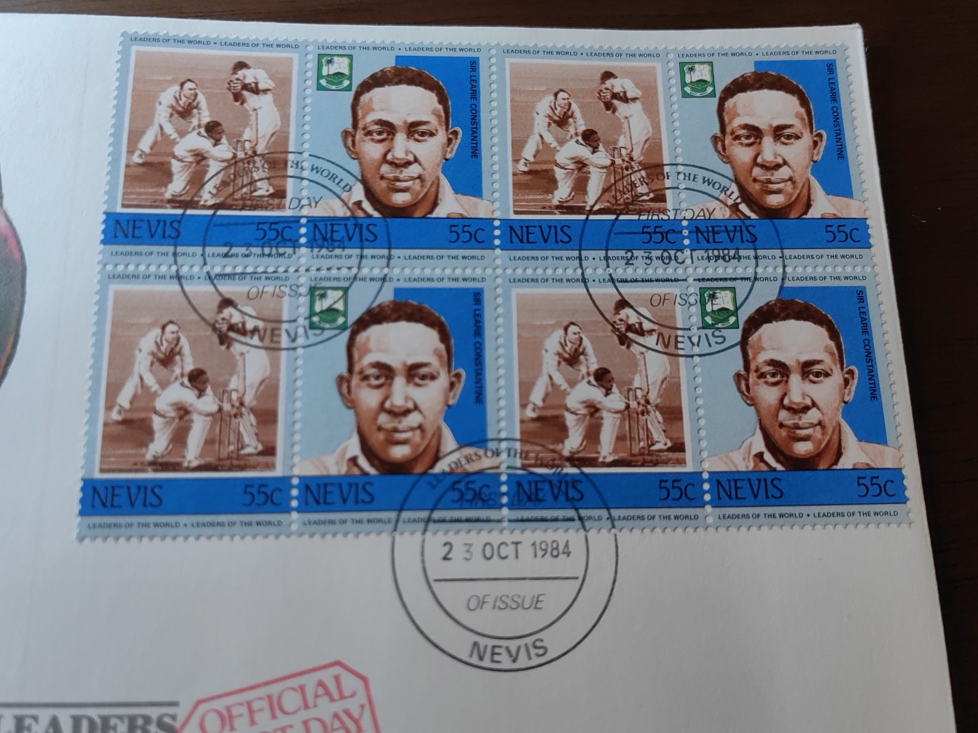 外国邮品精品专场（秒杀）第①③场 尼维斯1984 板球赛选手4件 