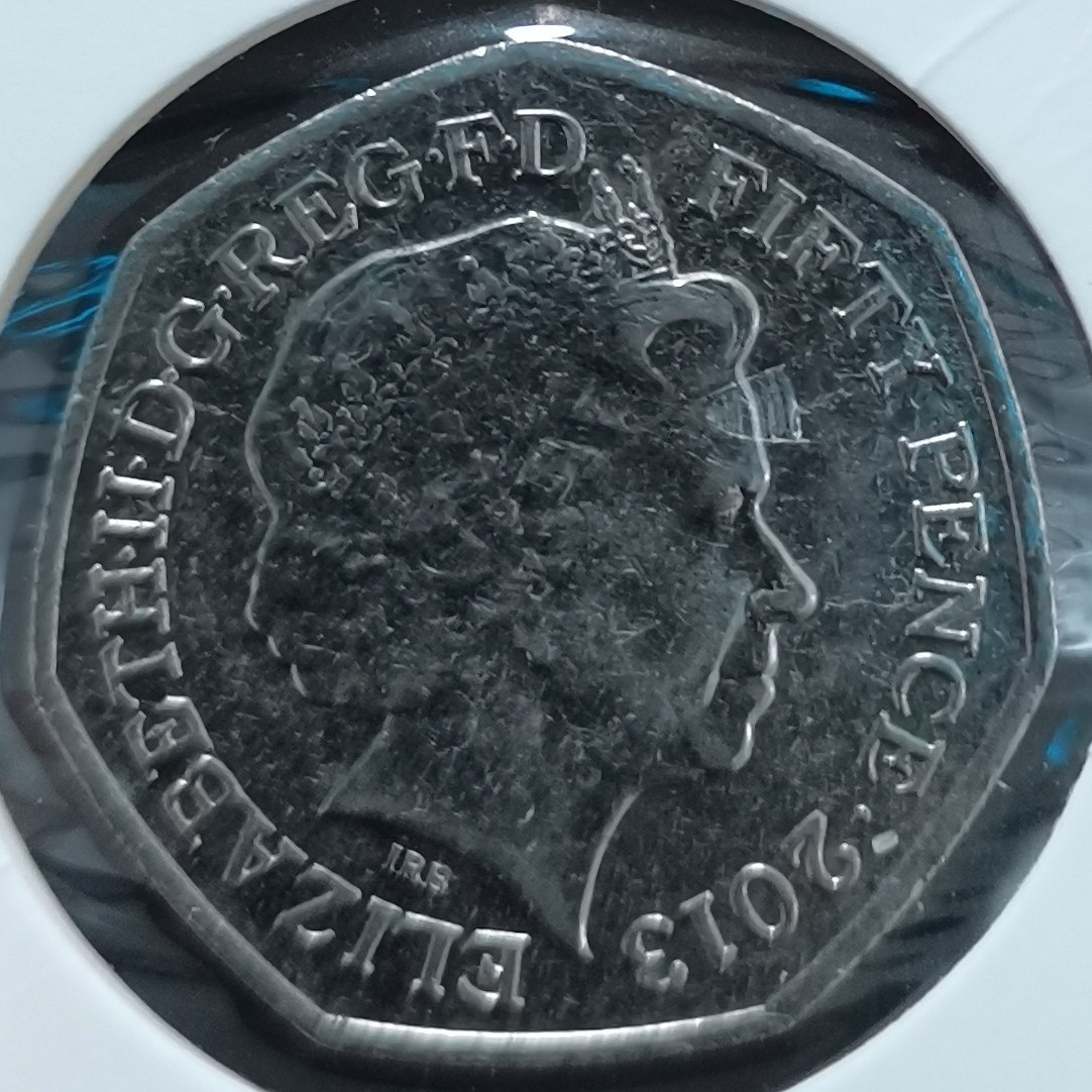 英国 2013年 50便士纪念币 品相如图 邮费自理