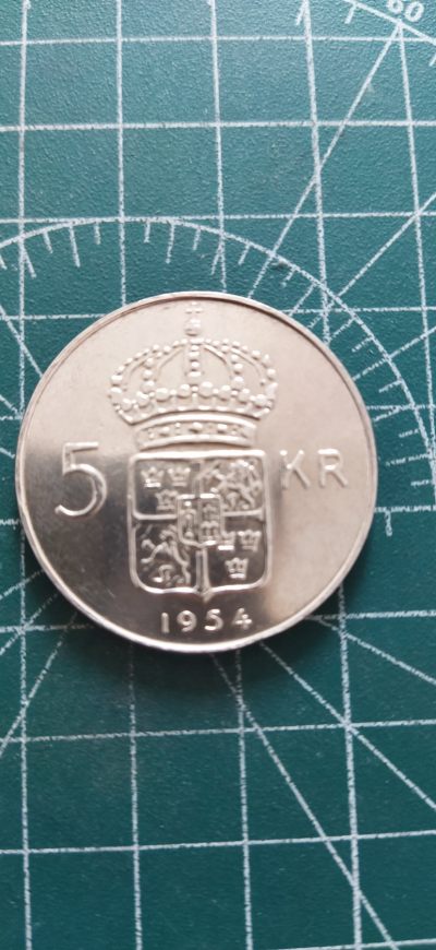 外国硬币初藏散币银币第四场。 - 瑞典5克朗银币1954年未用