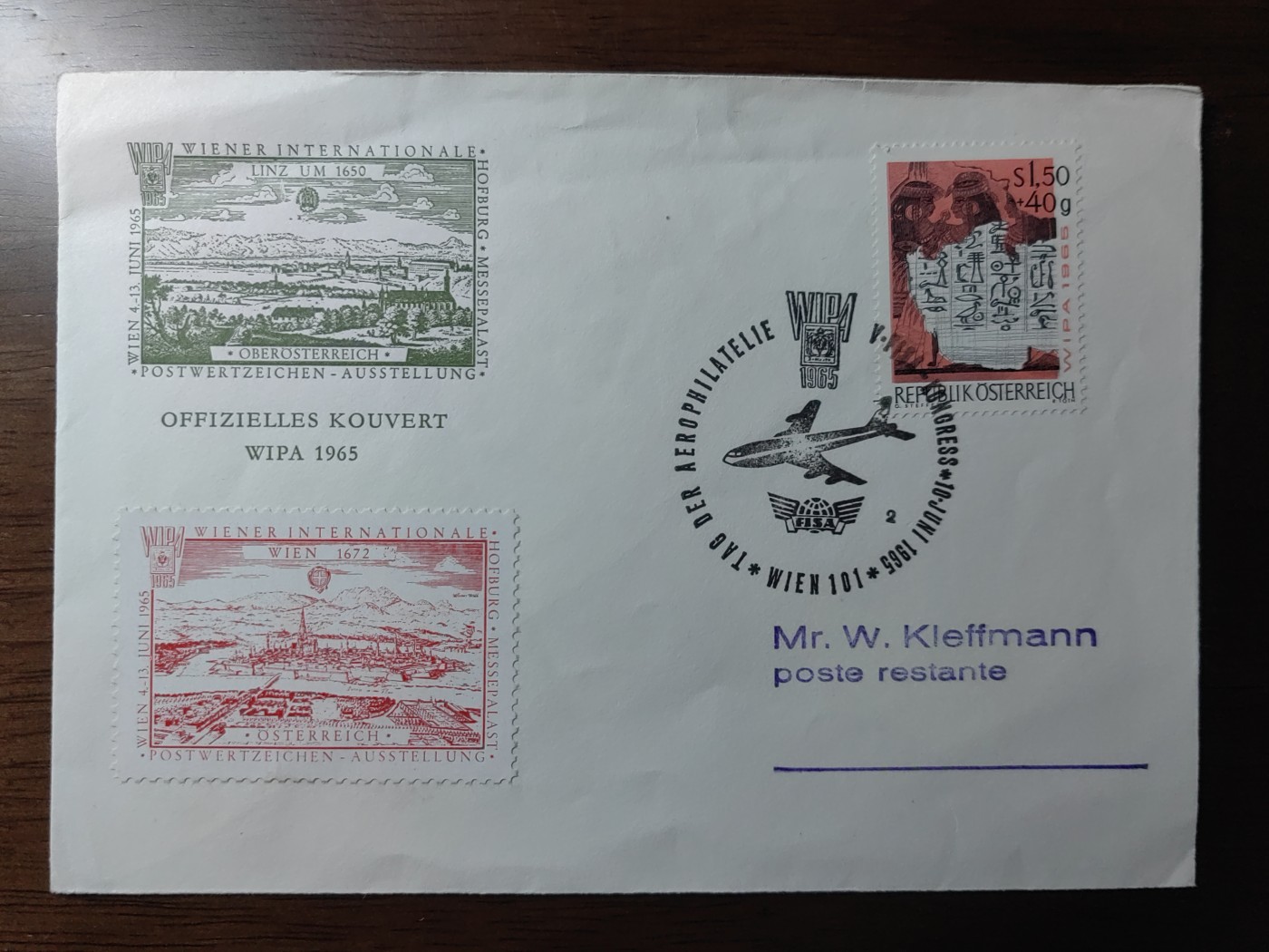 外国邮品精品专场（秒杀）第①③场 奥地利1965 国际邮展文字记录历史
