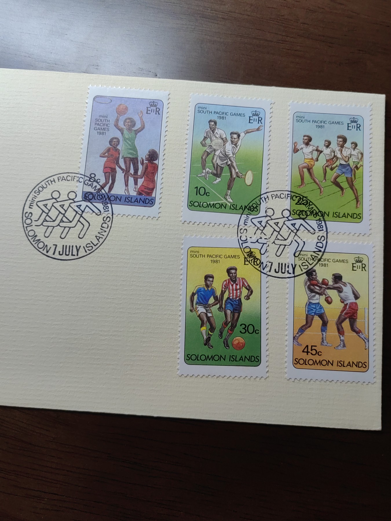 外国邮和小本票精品专场（秒杀和拍卖）第①⑥场 所罗门群岛 1981 体育 运动会  国旗小型张 套票