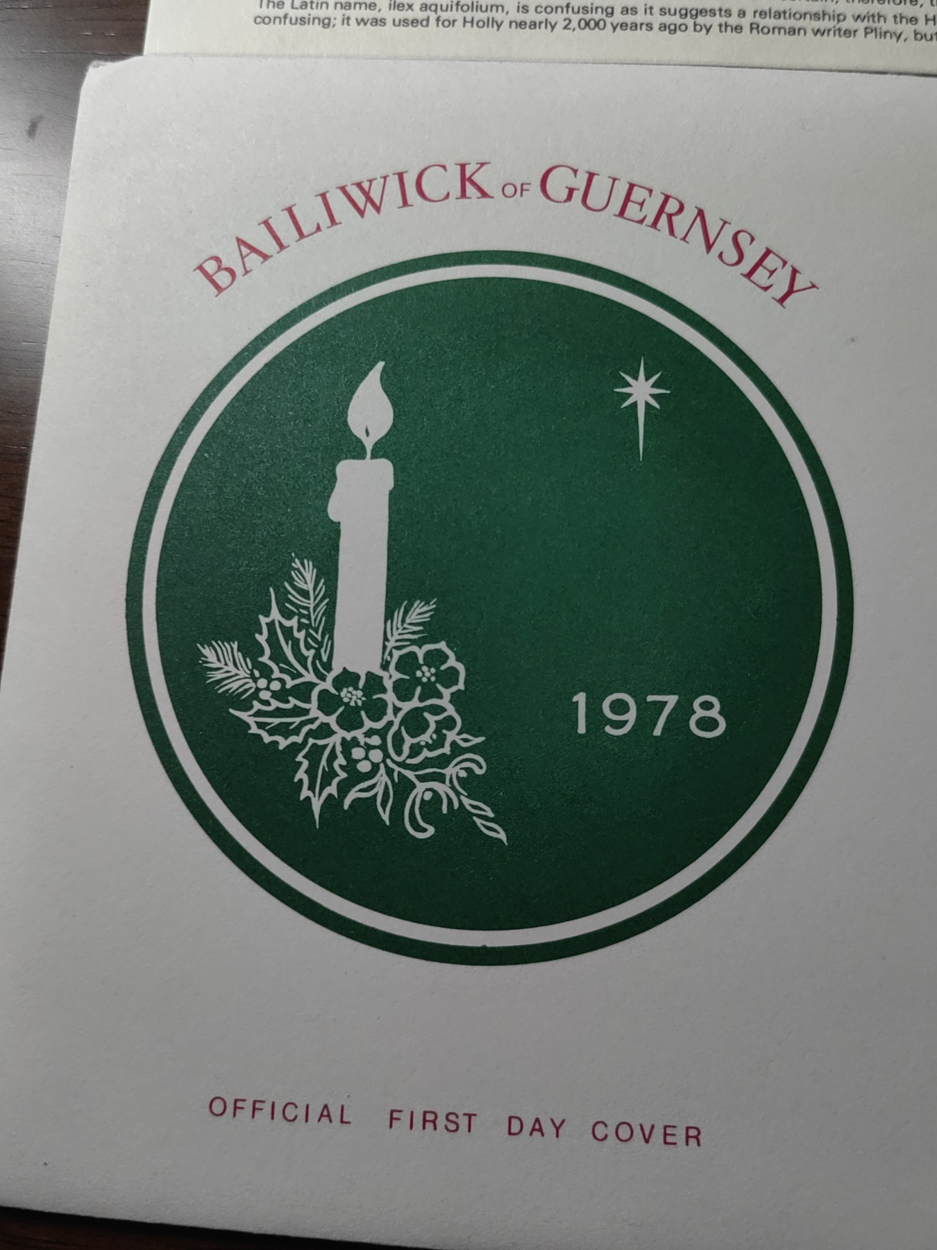 外国邮品精品专场（秒杀）第①③场 英国根西1978 新年快乐 植物花卉 玫瑰 冬青 