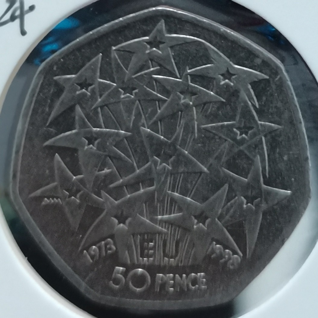 英国 1998年 50便士纪念币 品相如图 邮费自理