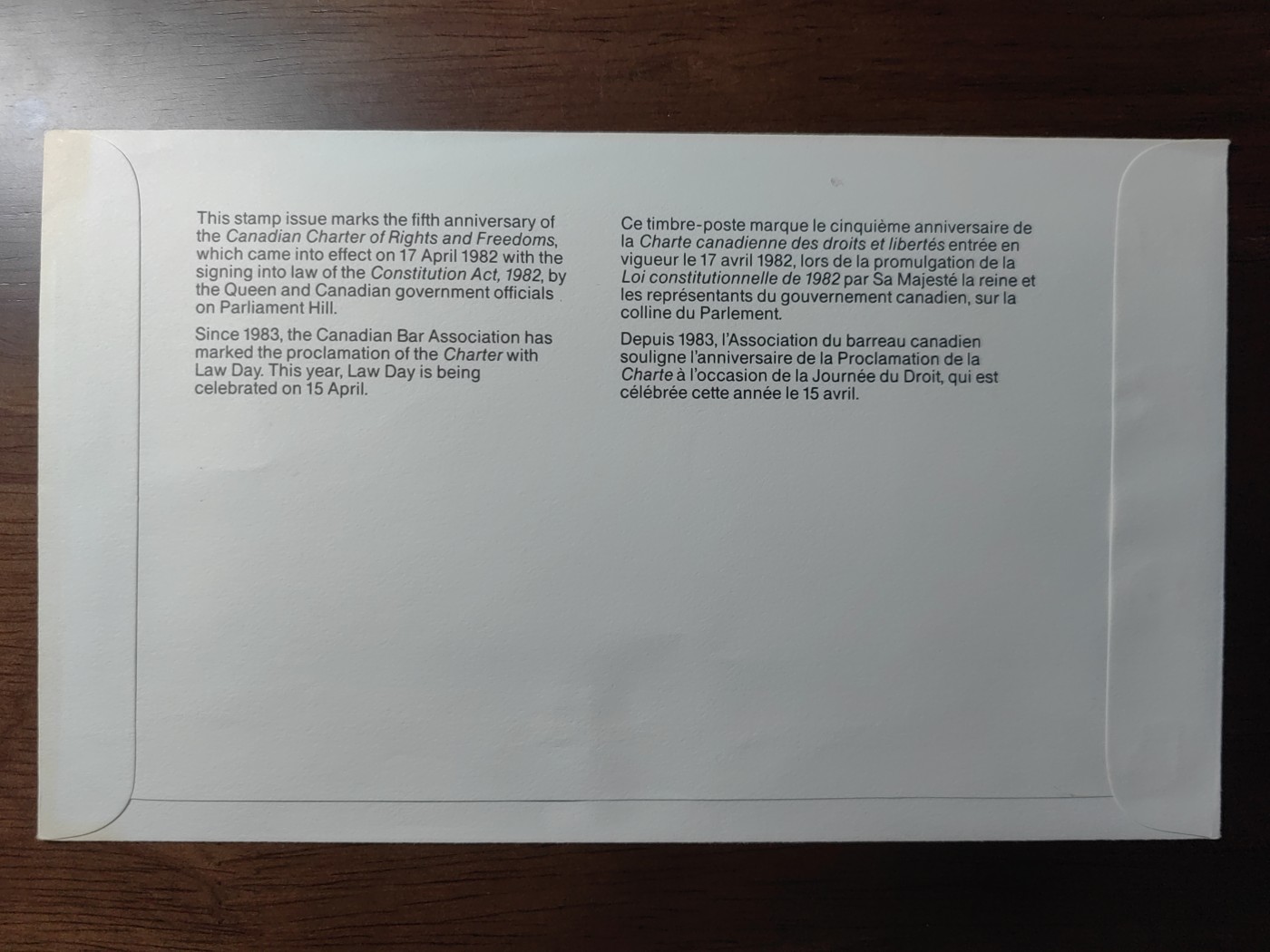 外国邮品精品专场（秒杀）第①③场 加拿大1987 法律日/国旗/城徽