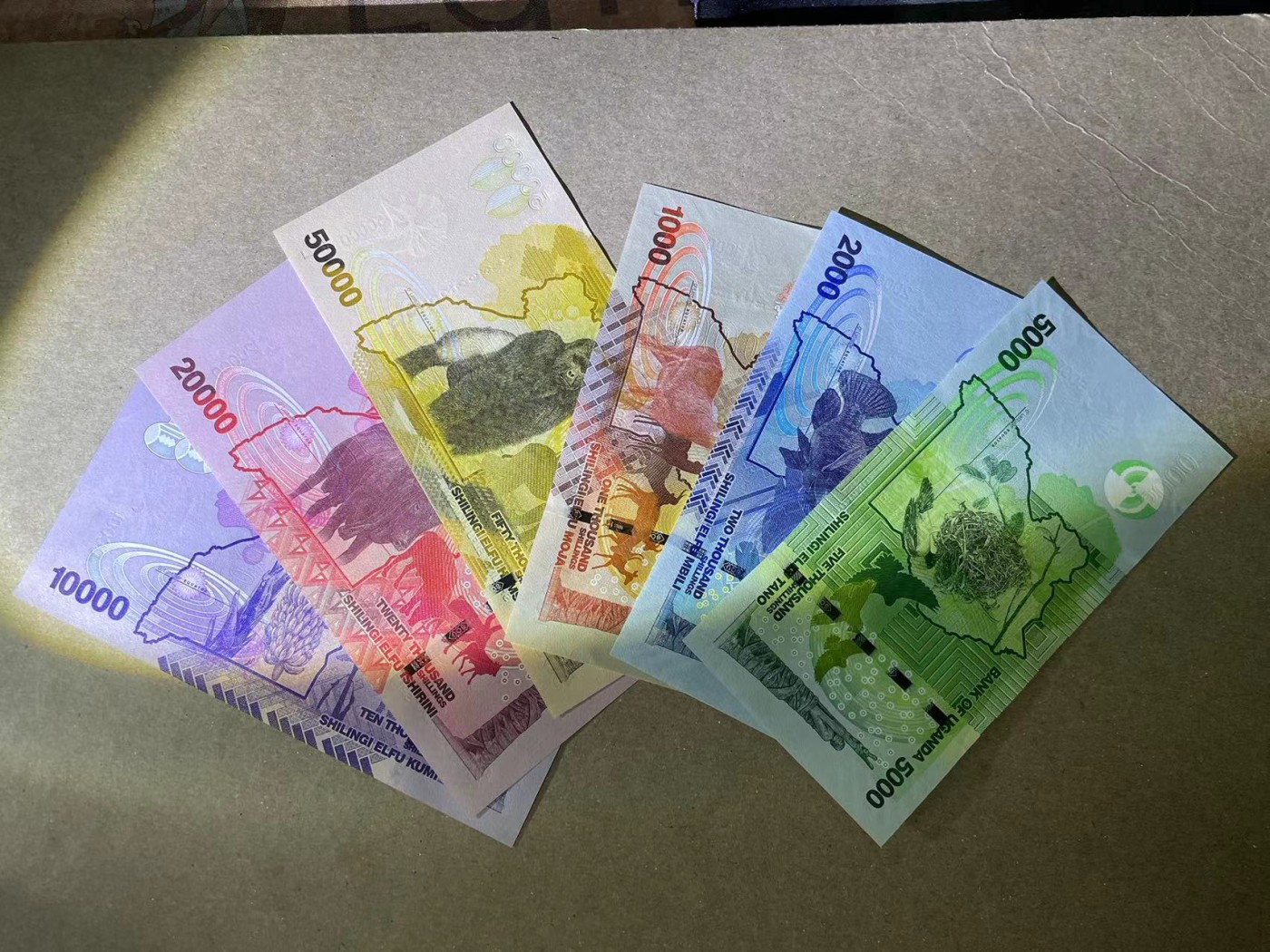 【Blue Auction】✨世界纸币精拍第379期【精】 【一组6张】乌干达 2021年1000-50000先令 全新UNC