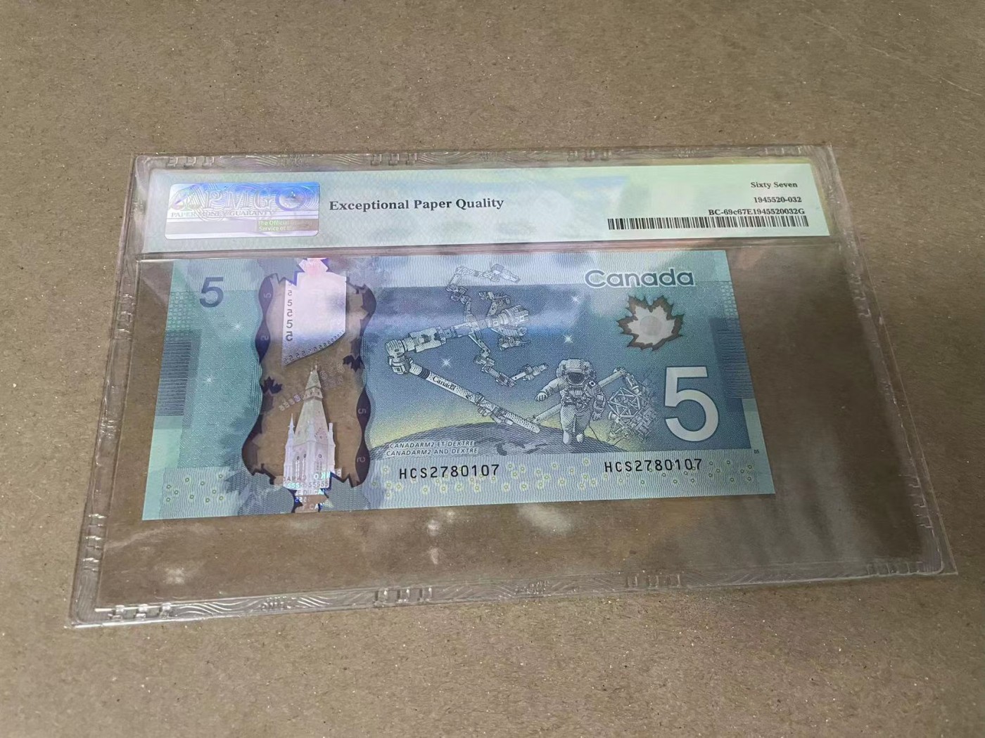 【Blue Auction】✨世界纸币精拍第379期【精】 加拿大 2013年5元 PMG67EPQ 